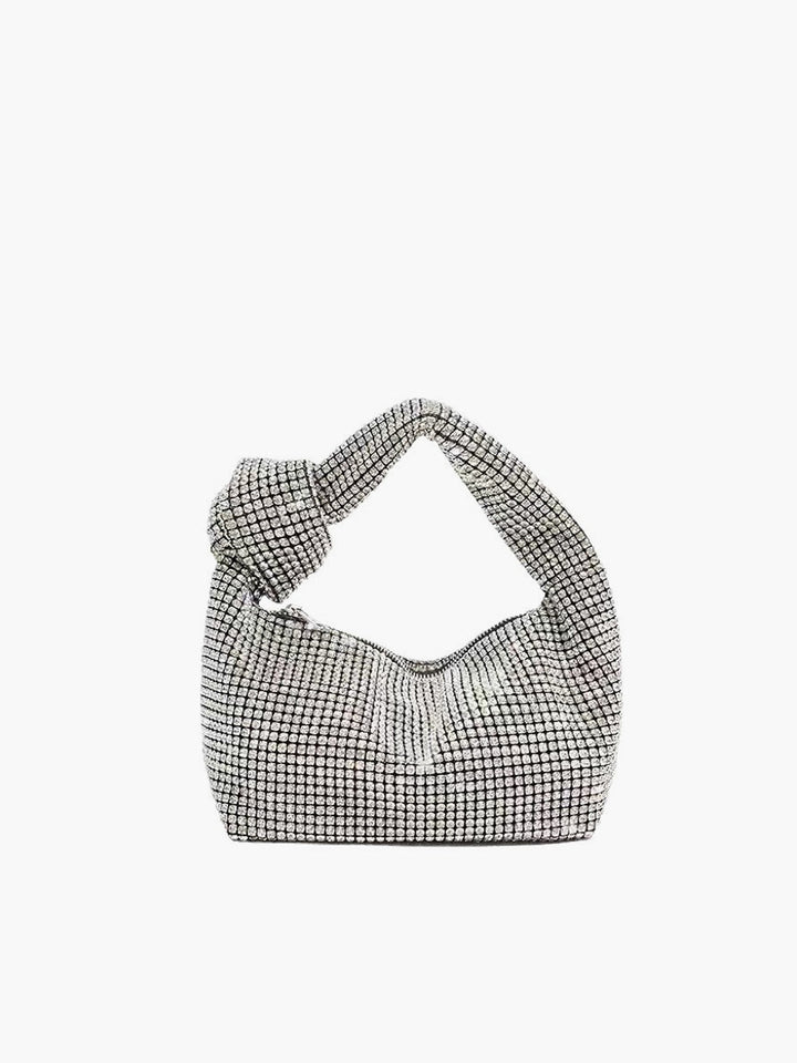 Abgerundete Strass-Knotentasche