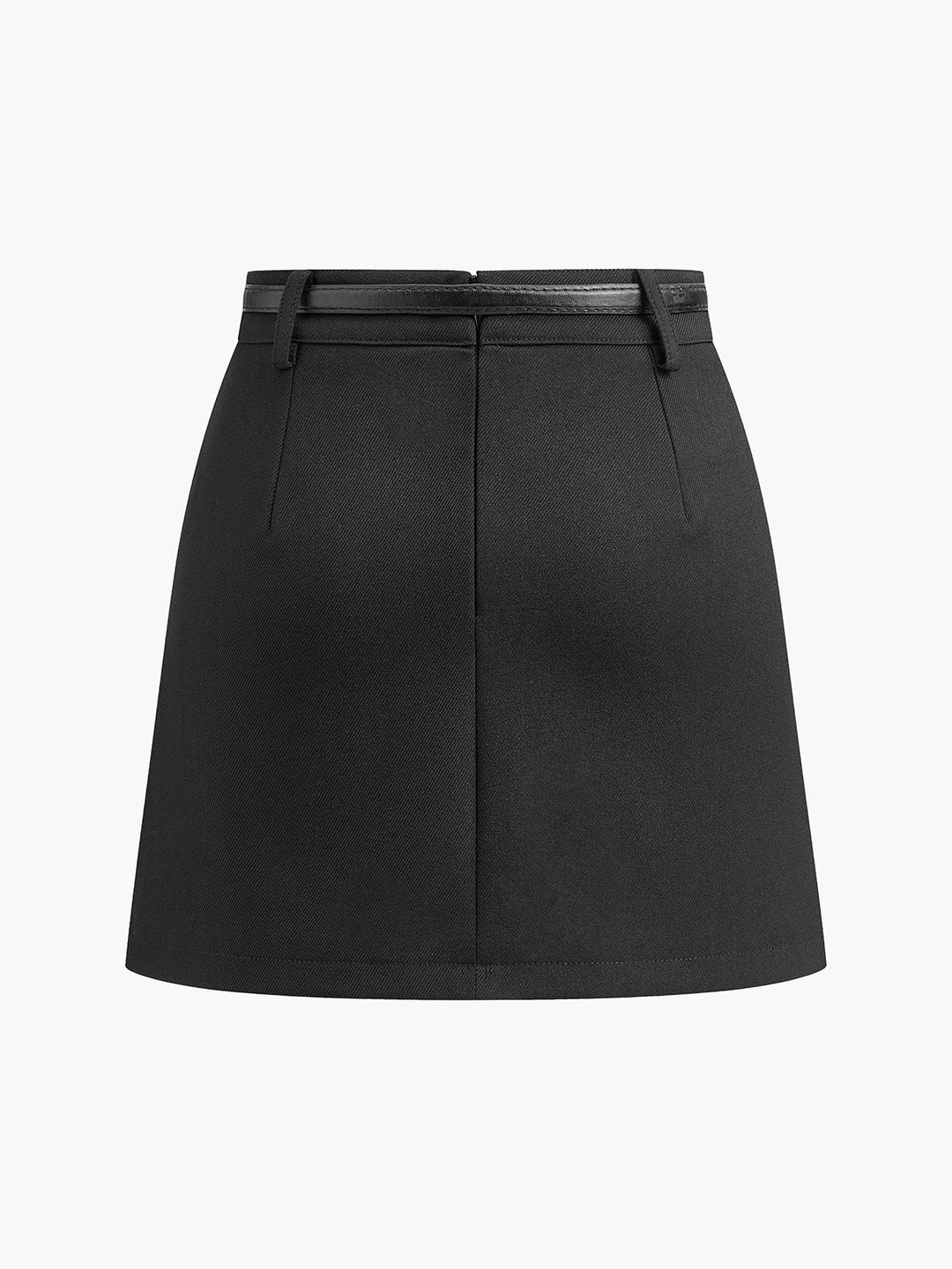 Eleganter Minirock mit schmalem Gürtel