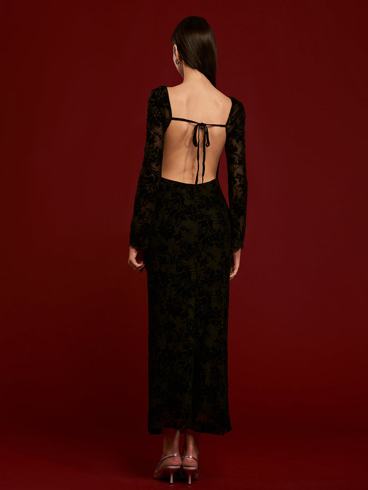 Rückenfreies Samtkleid