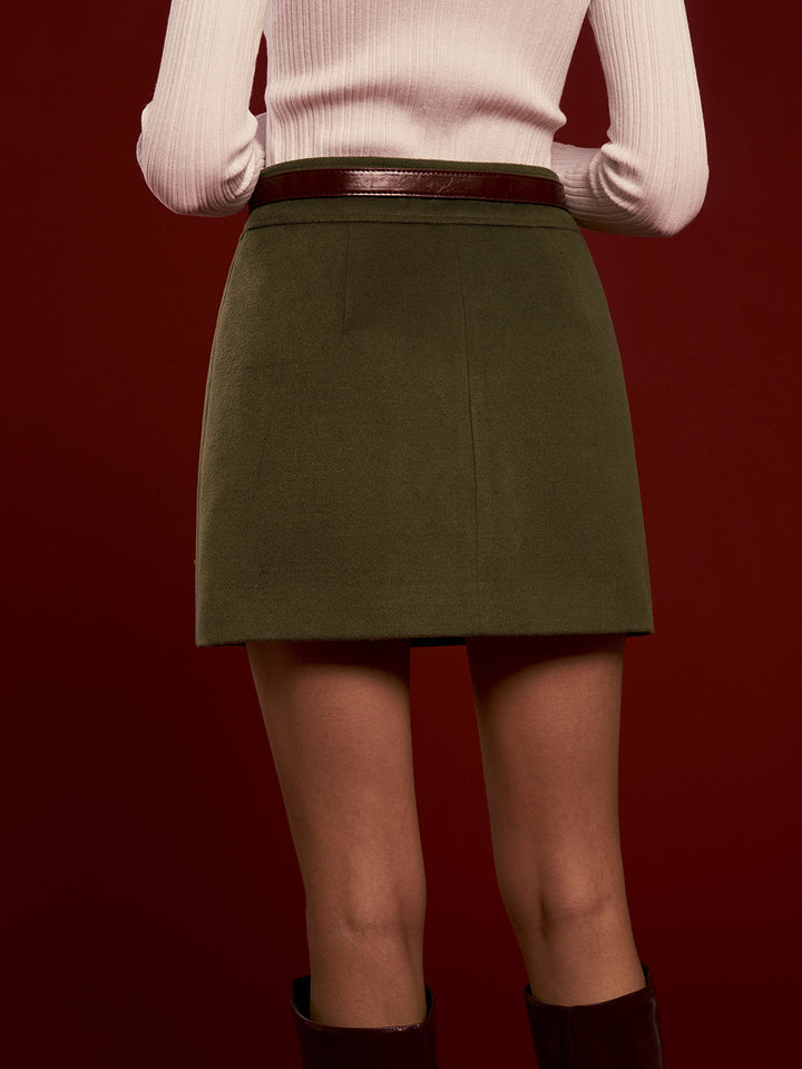 High-Waist A-Line Rock mit Gürtel
