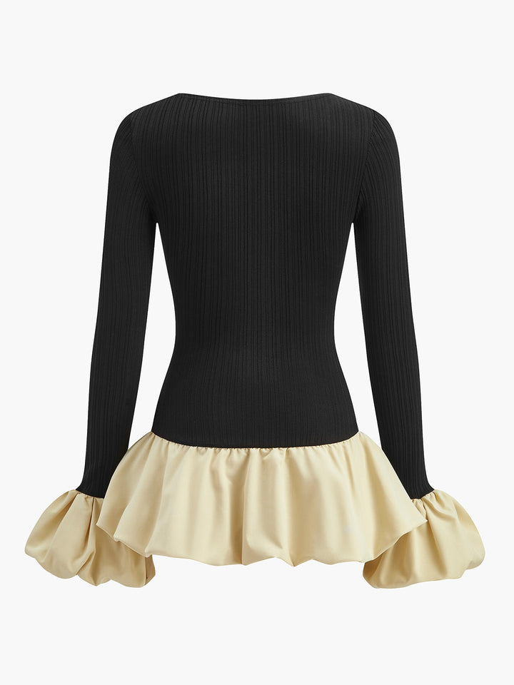 Bud Taille Panel Kurzes Kleid