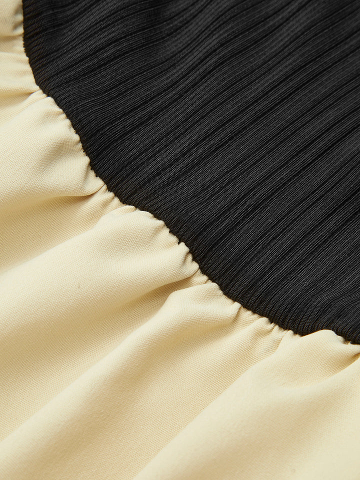 Bud Taille Panel Kurzes Kleid