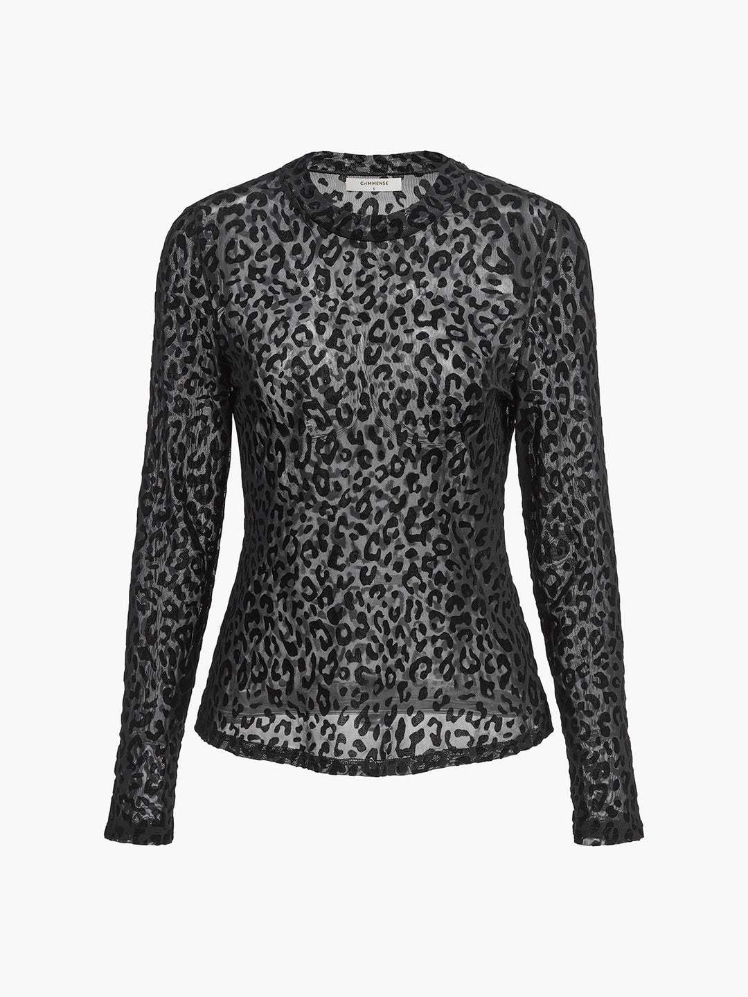 Leopardenmuster durchsichtiges T-Shirt