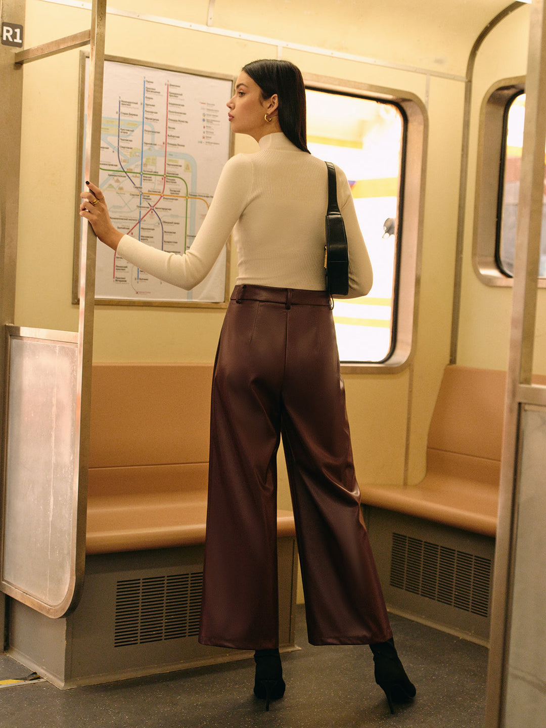 Retro Kunstlederhose