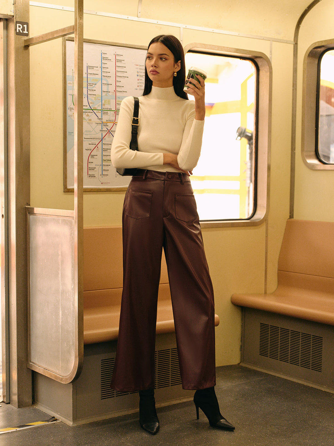 Retro Kunstlederhose