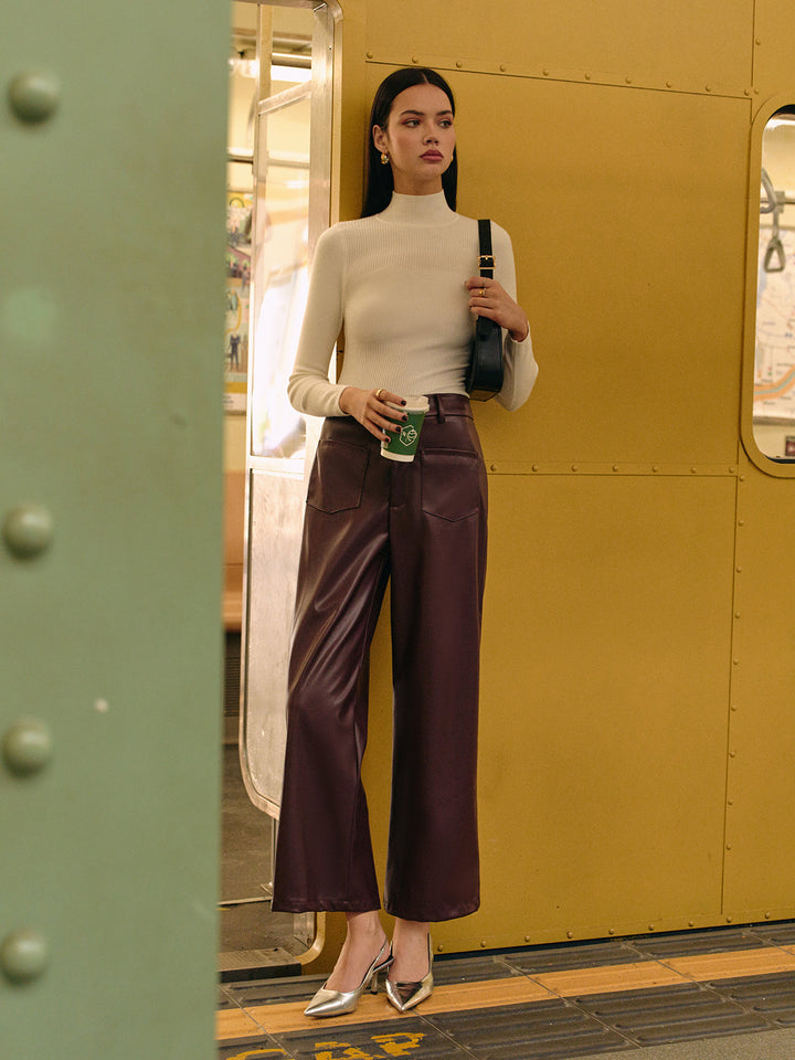 Retro Kunstlederhose