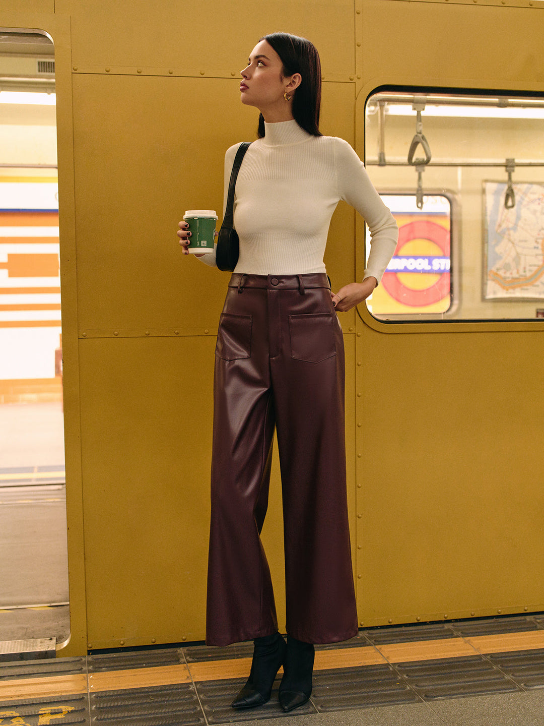 Retro Kunstlederhose