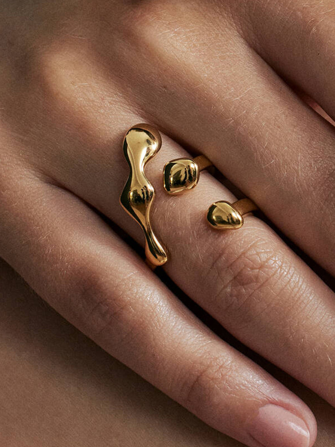 Liquid Lava Verstellbarer Offener Ring