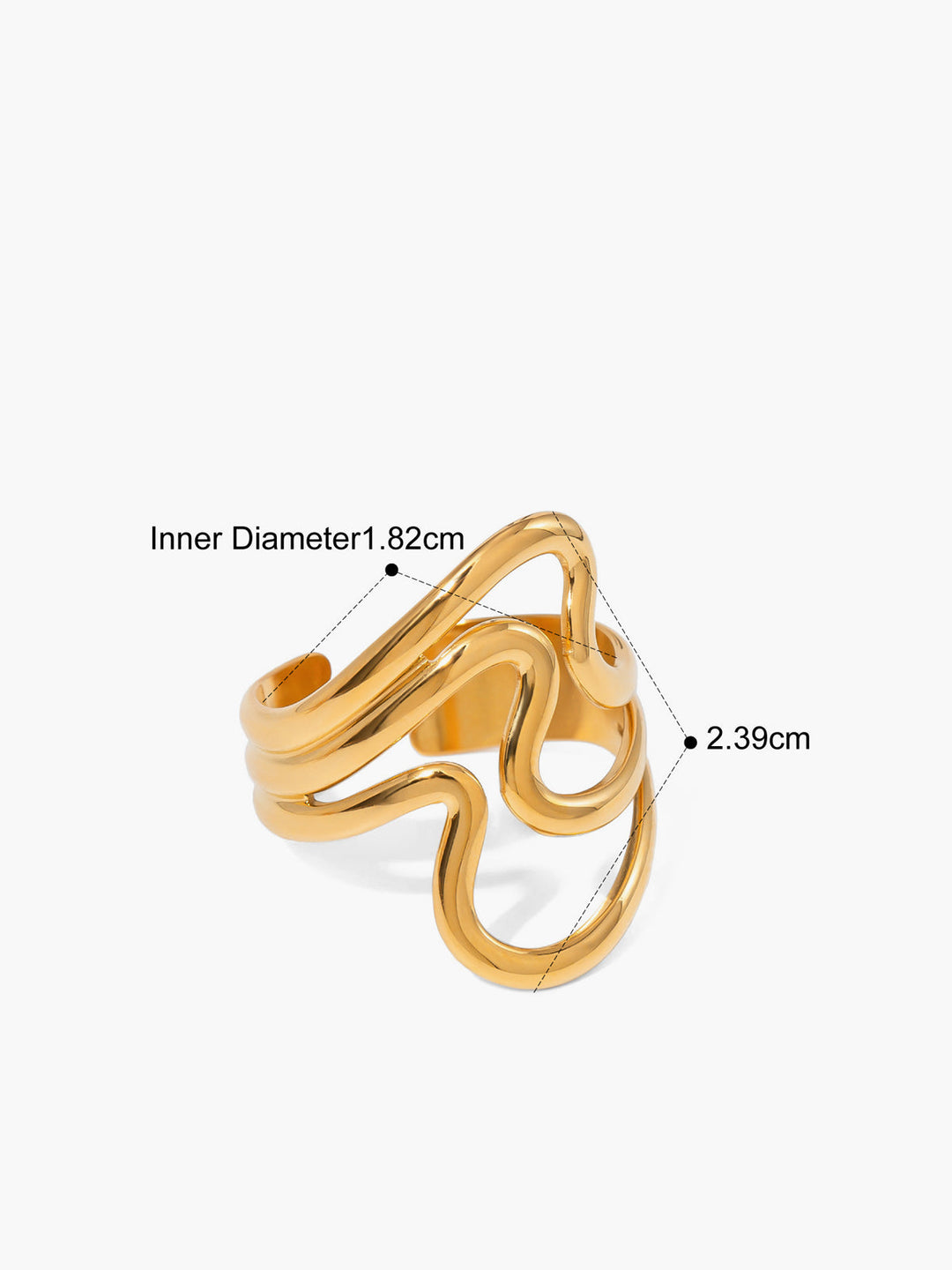 1 Stk Unregelmäßiger Offener Ring