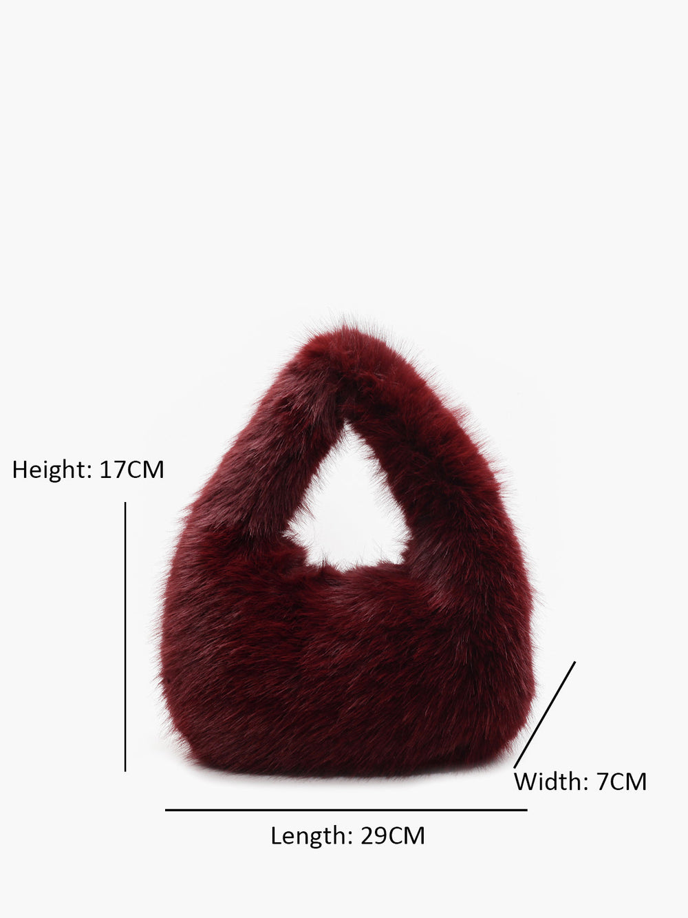 Abgerundete flauschige Handtasche