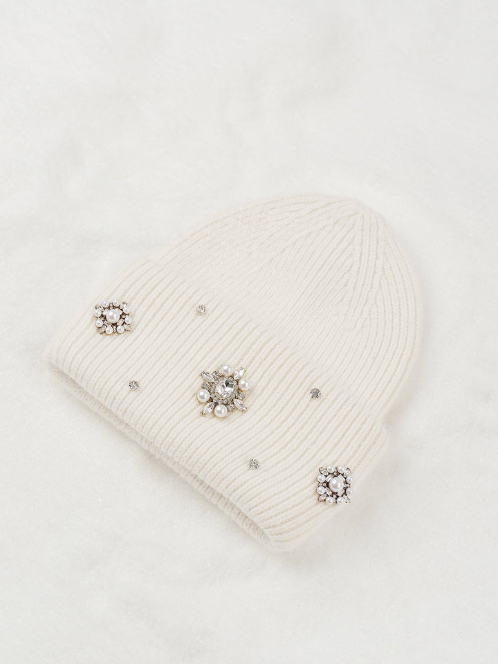 Strass-Hasenpelz-Mütze