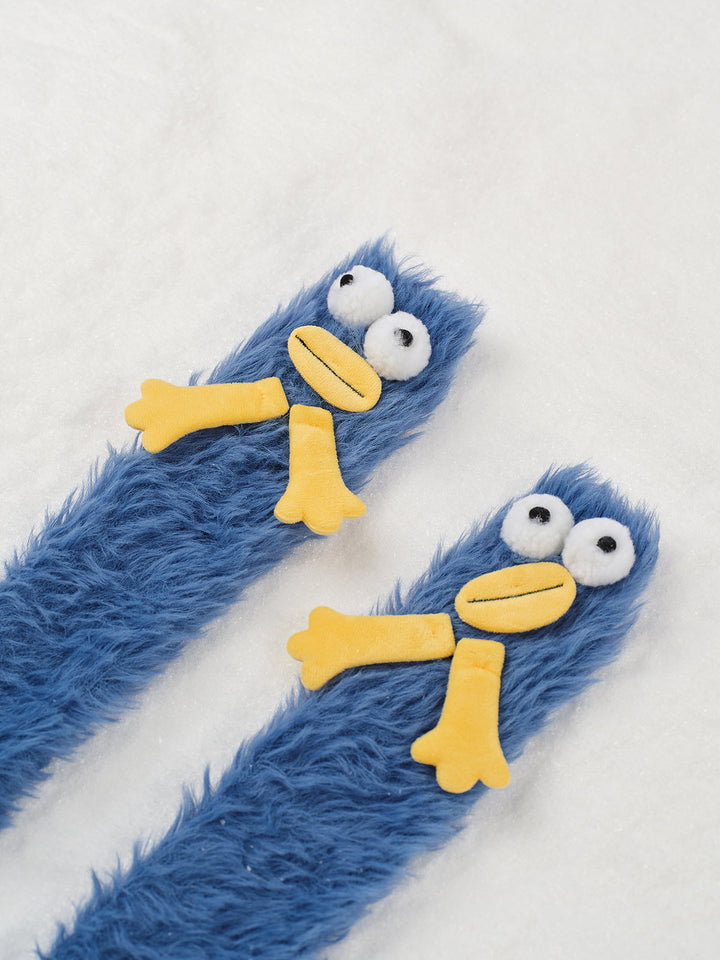 Cartoon Korallen Samt Mittelhohe Socken