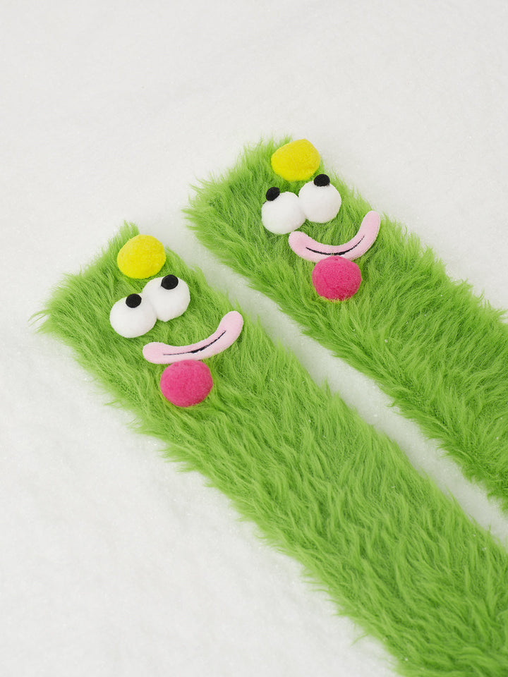 Cartoon Korallen Samt Mittelhohe Socken