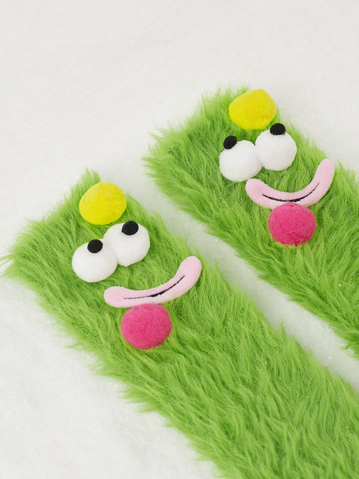 Cartoon Korallen Samt Mittelhohe Socken