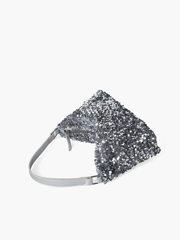 Samt Pailletten Achseltasche