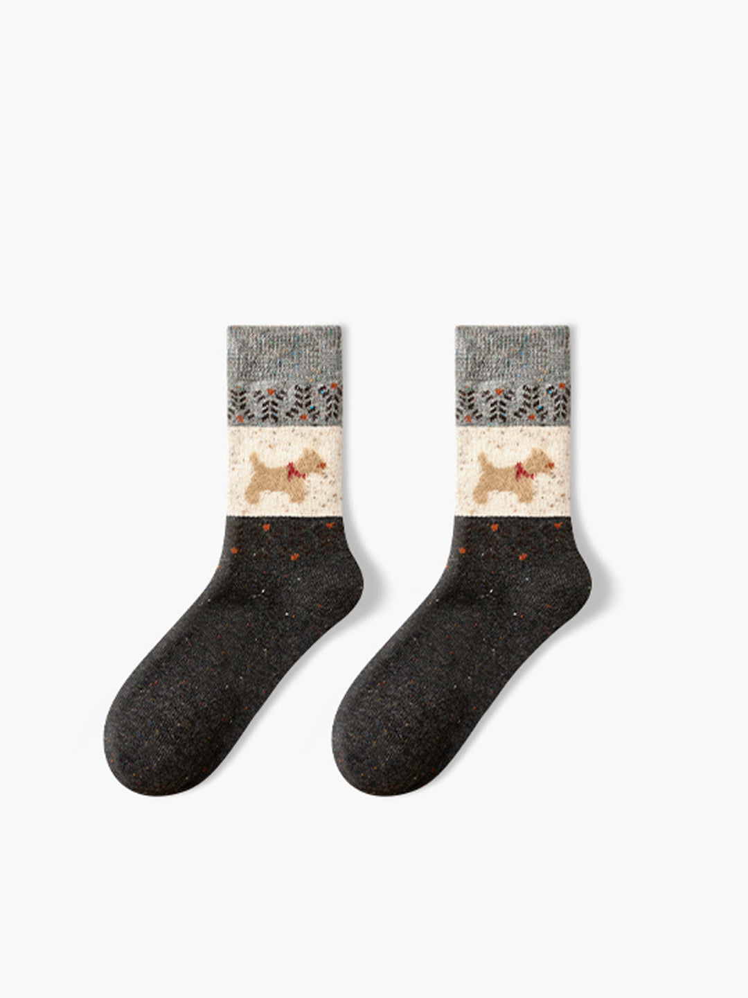 1 Paar Welpenmuster Wollsocken