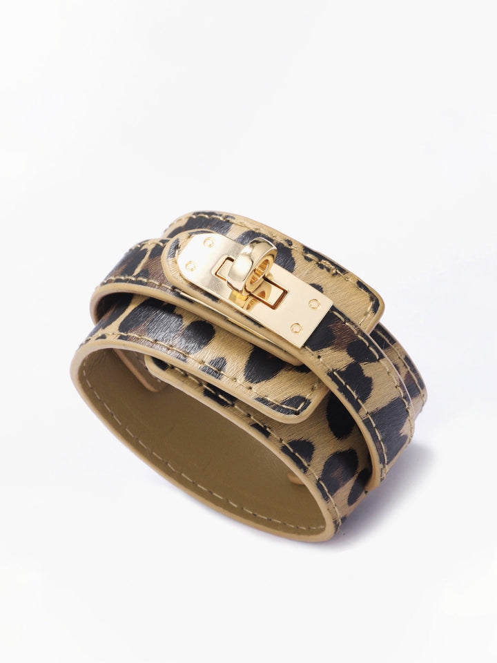 Leopardenmuster Lederarmband