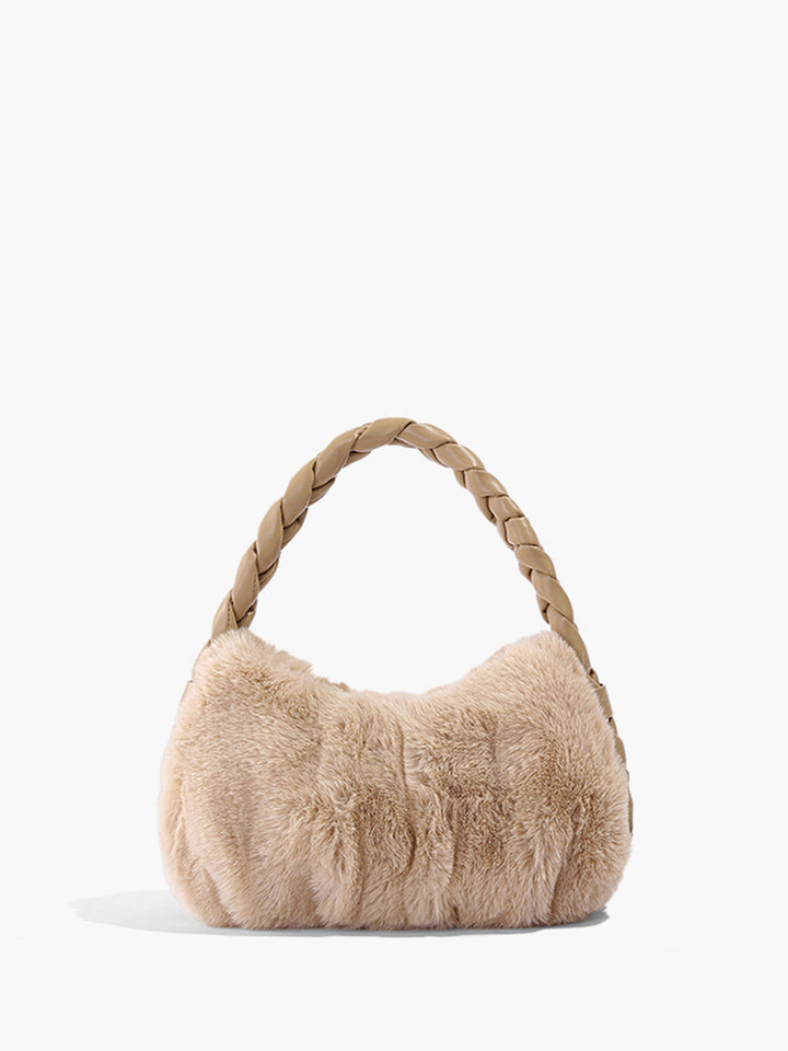 Gewebter Gurt Flauschige Handtasche