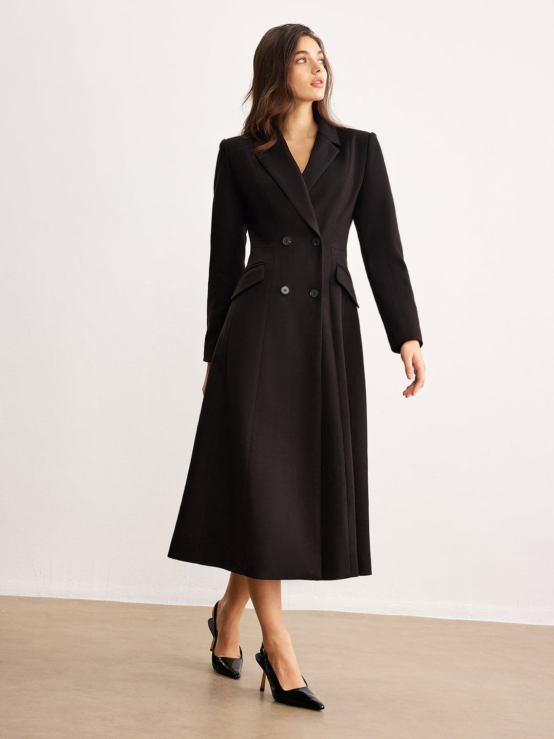Button Revers Langer Blazer