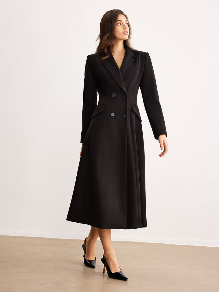 Button Revers Langer Blazer