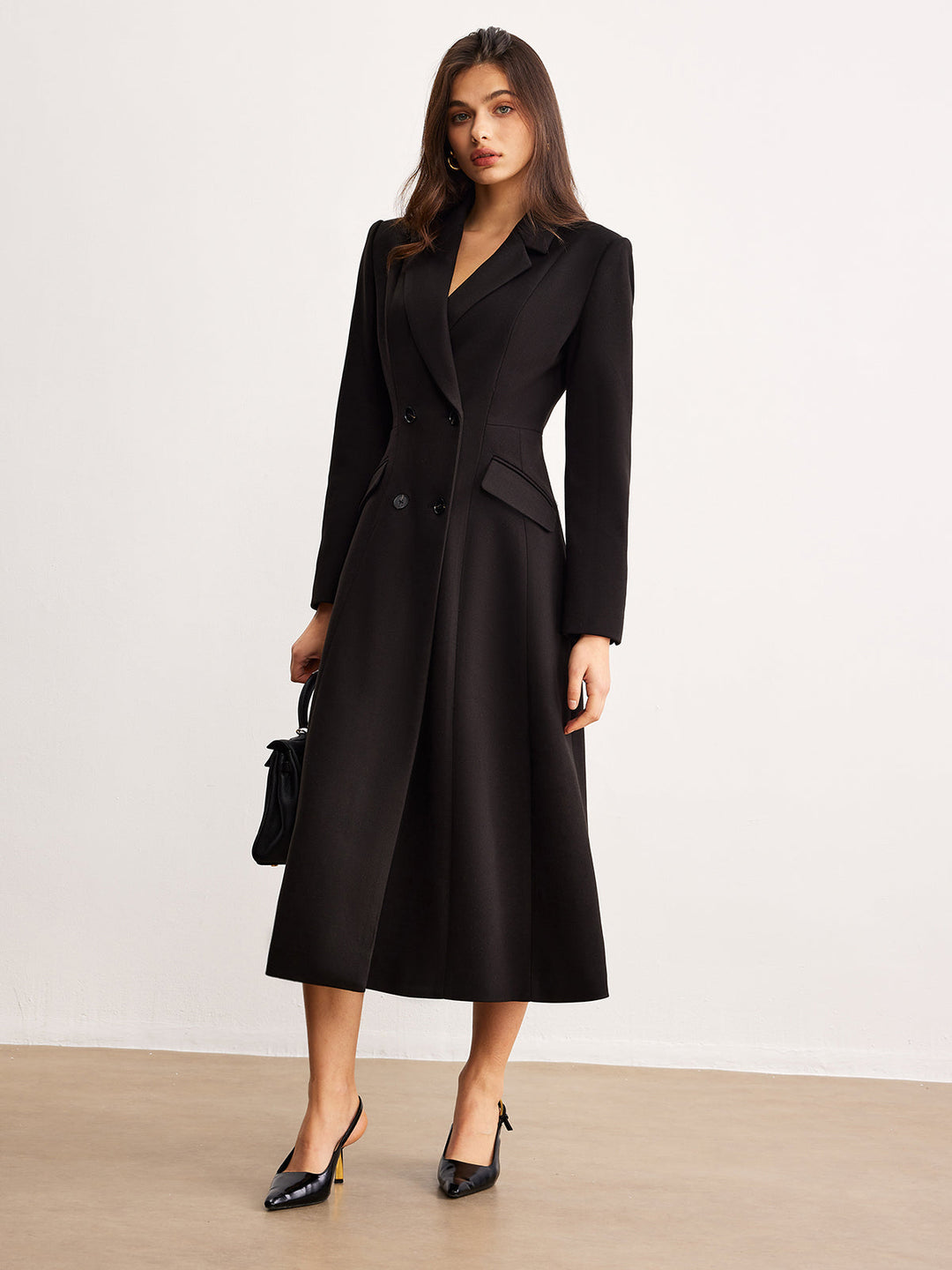Button Revers Langer Blazer