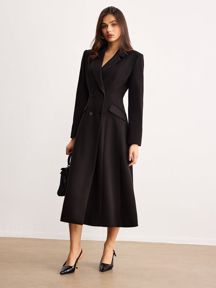 Button Revers Langer Blazer