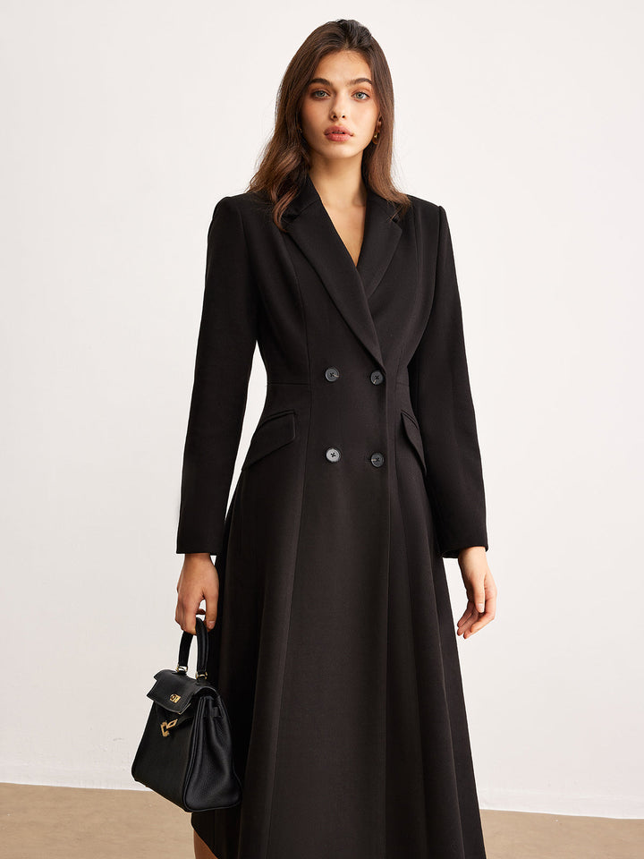 Button Revers Langer Blazer
