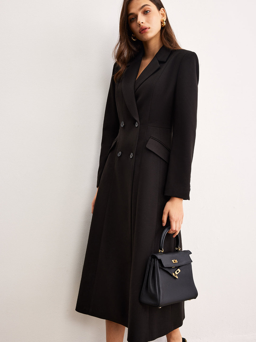 Button Revers Langer Blazer