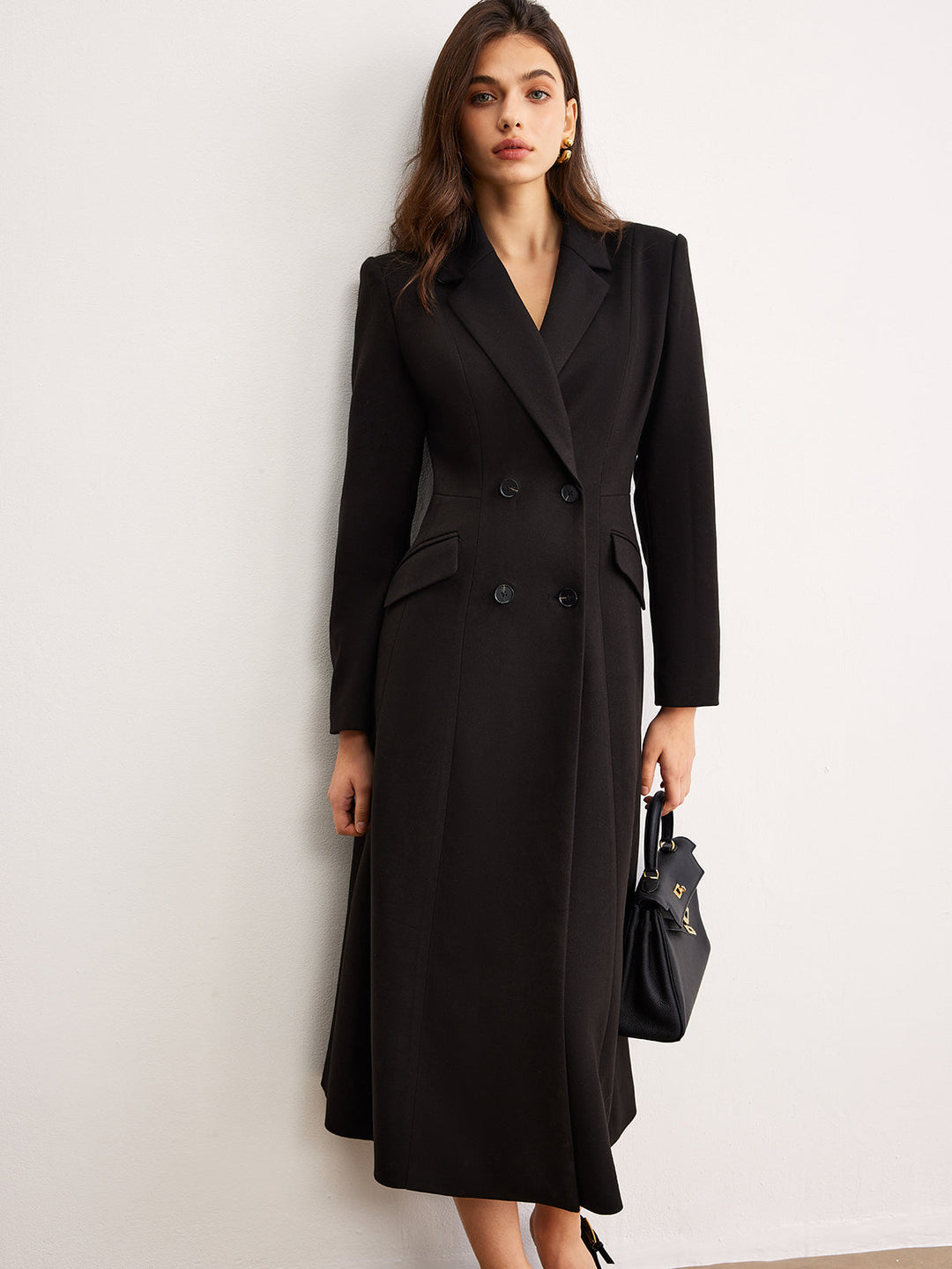 Button Revers Langer Blazer