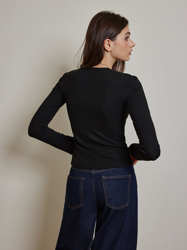 2-in-1 Colorblock Jersey-Oberteil