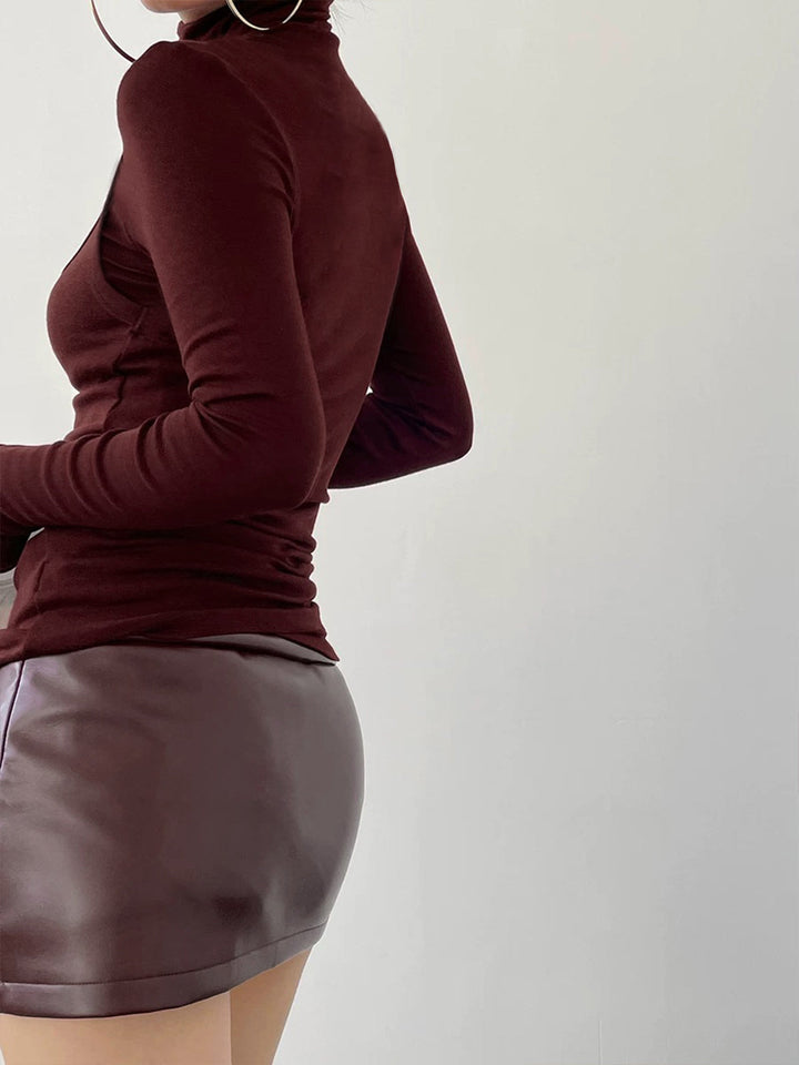 2-in-1-Oberteil mit Rollkragen aus Jersey