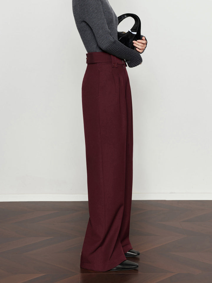 Vintage Plisseierte Hose mit weitem Bein