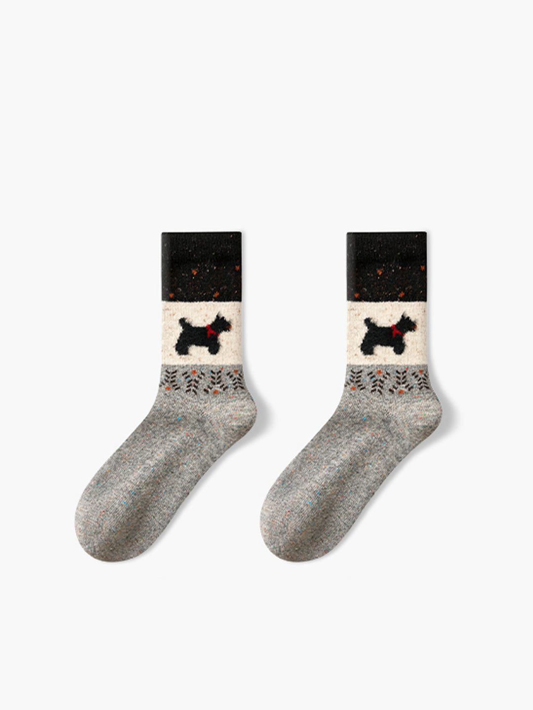 1 Paar Welpenmuster Wollsocken