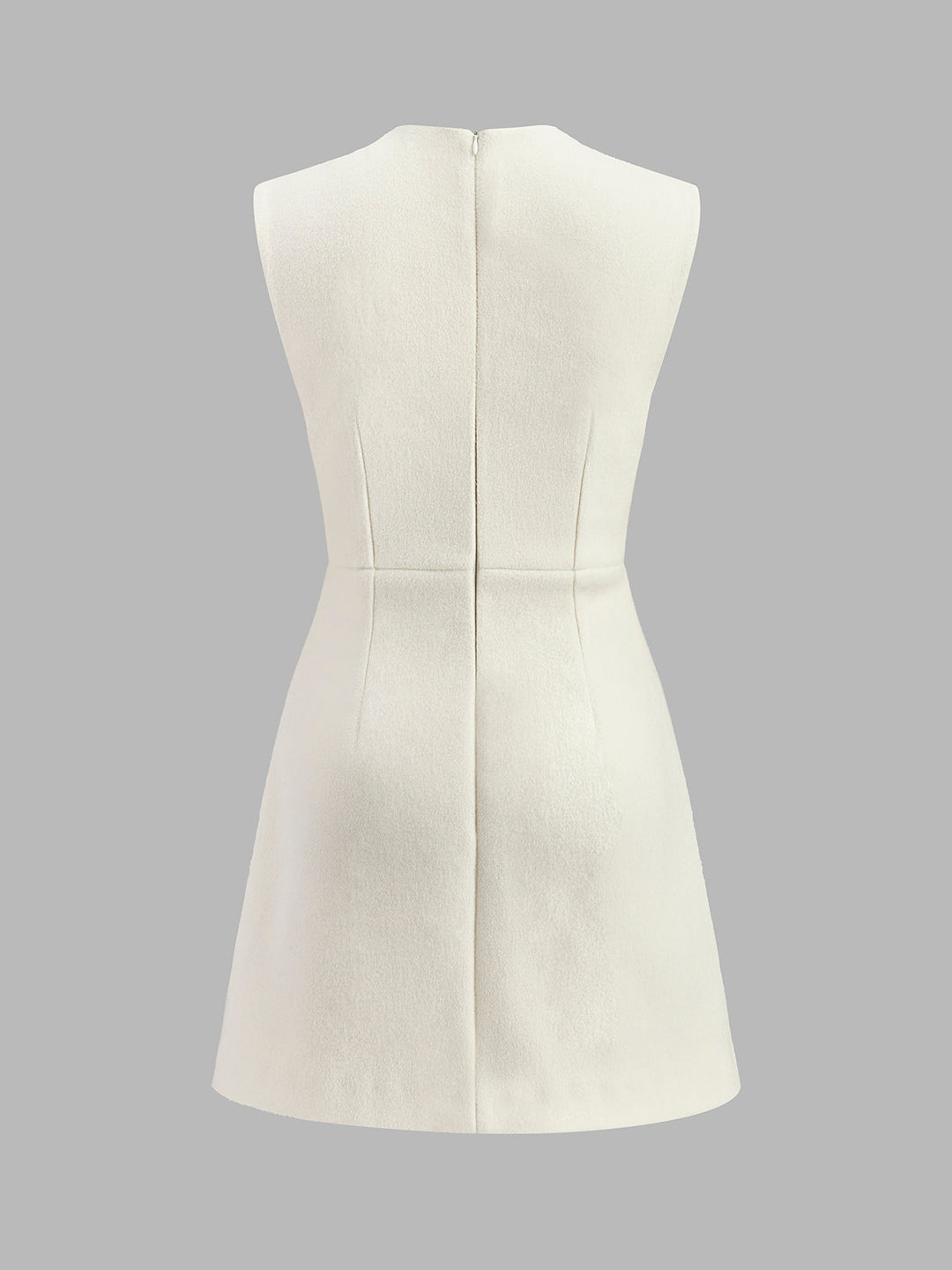 Ärmelloses Kleid mit Pin-Detail und warmem Stoff