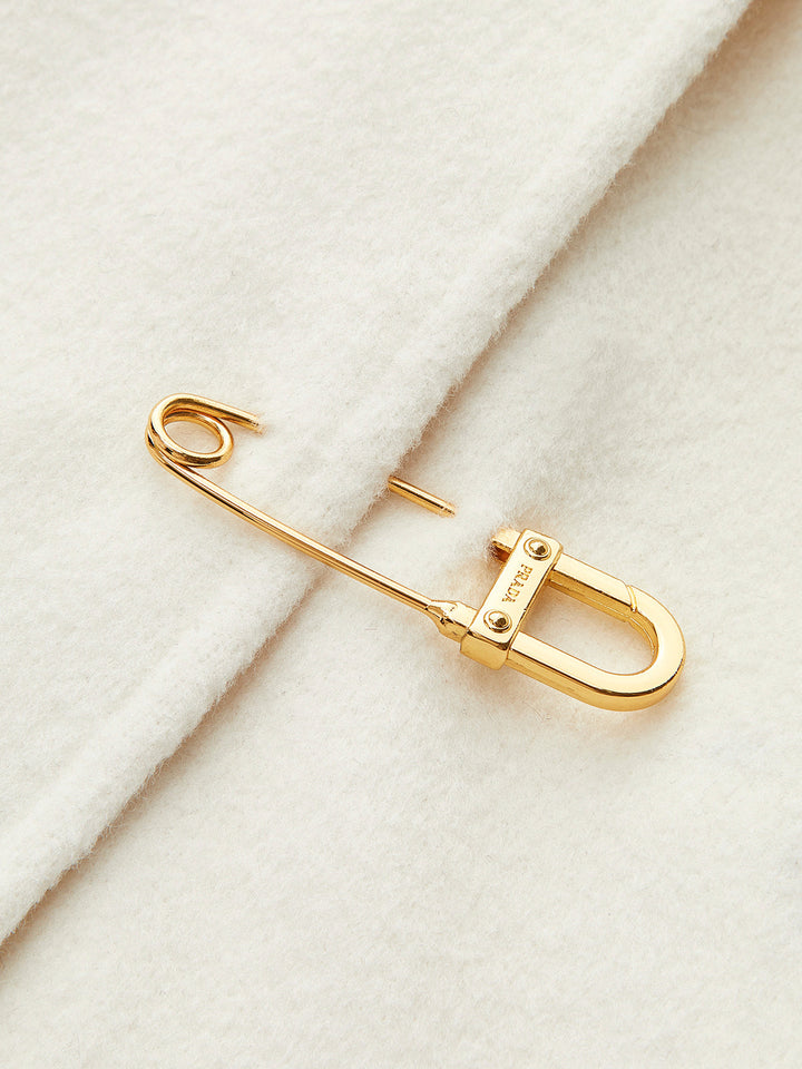 Ärmelloses Kleid mit Pin-Detail und warmem Stoff