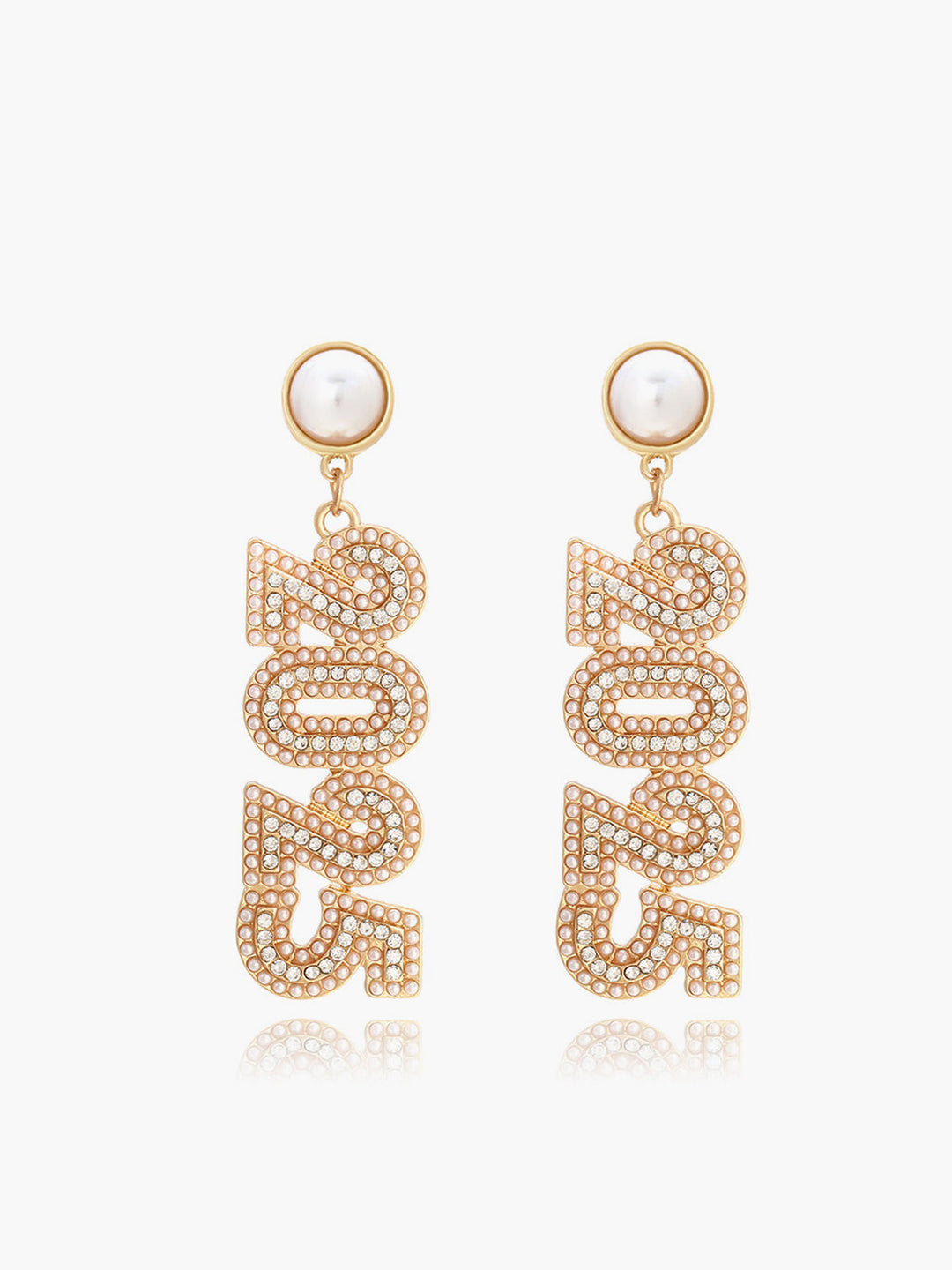 Rhinestone 2025 Neujahrs-Drop-Ohrringe