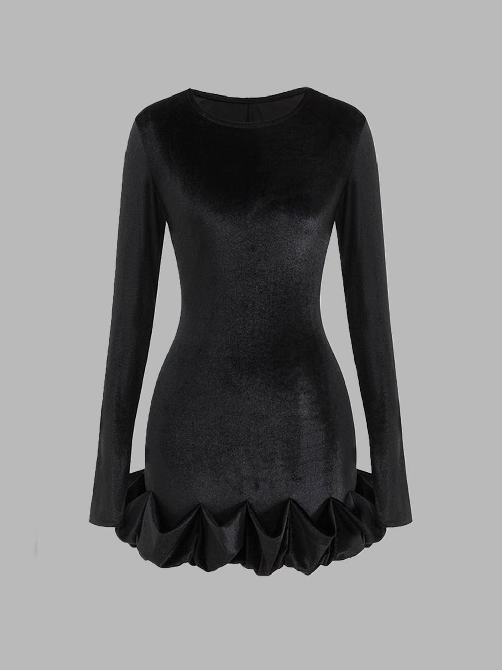 Bud-Taille Samtkleid Schlank