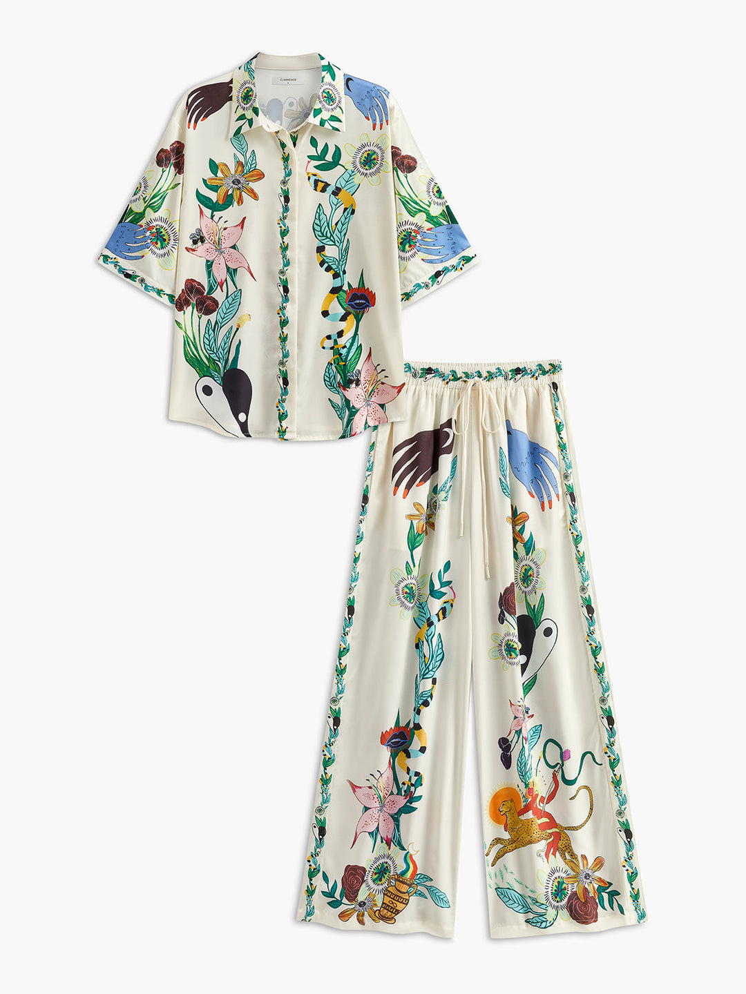 Blumenmuster Hose Set
