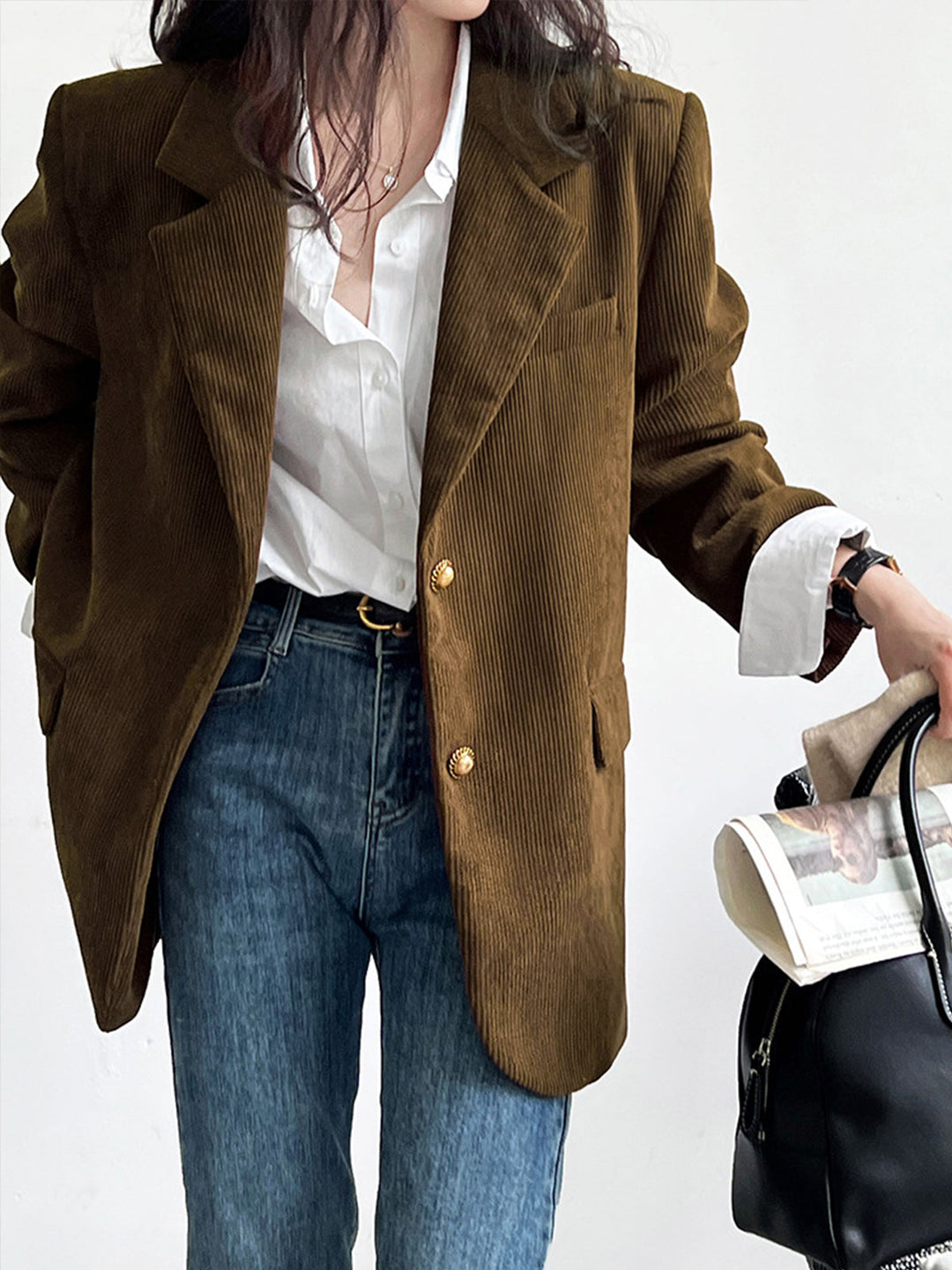 Schulterpolster Kord Blazer
