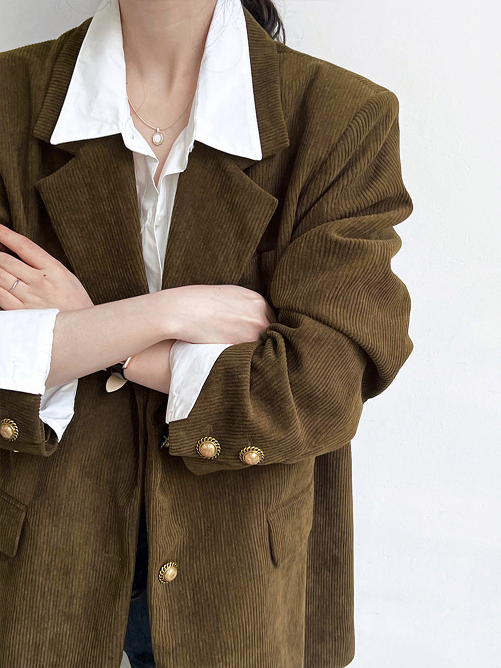 Schulterpolster Kord Blazer