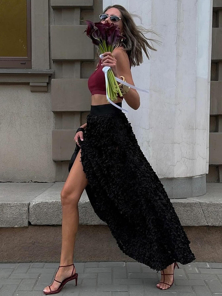 High-Waist Rosettenrock
