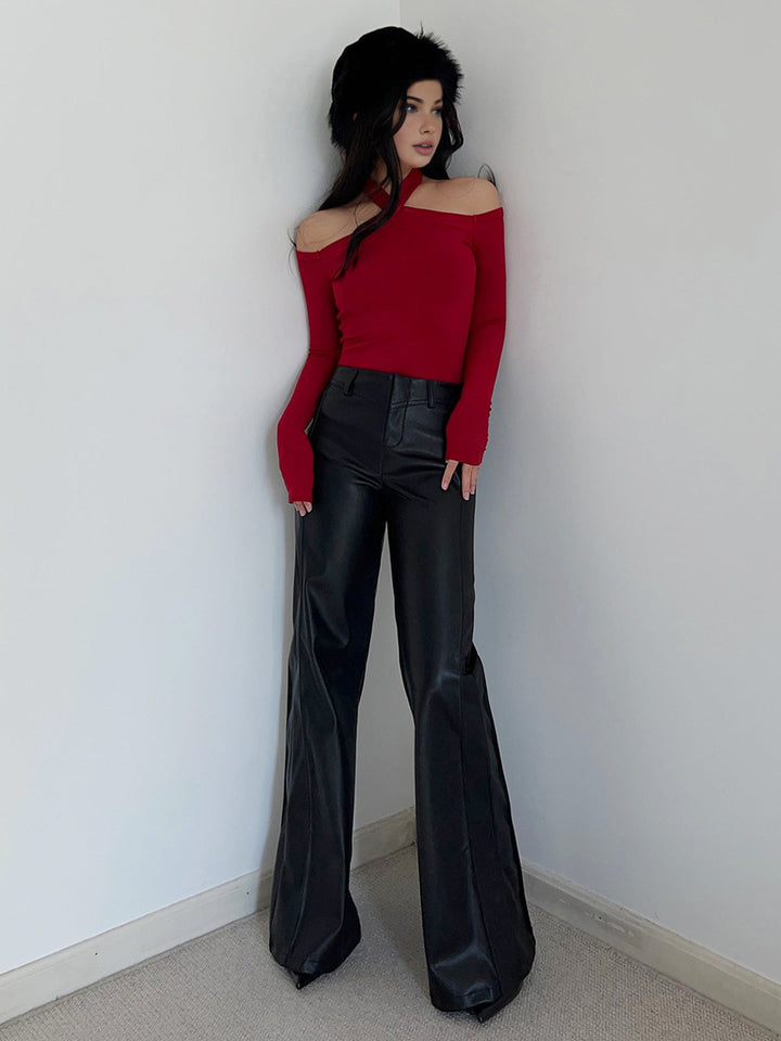 Criss Cross Cold-Shoulder Rippentop