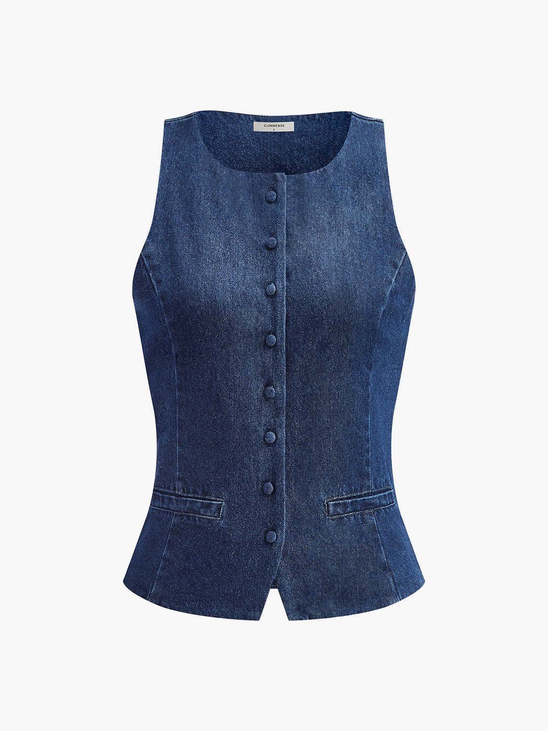 Button-Down-Denimweste