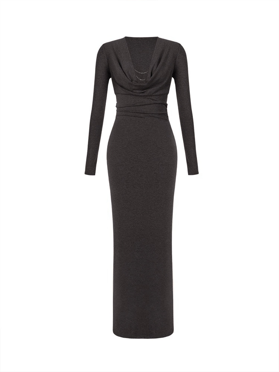 Kleid aus Jersey mit U-Boot-Ausschnitt und Metalldetail