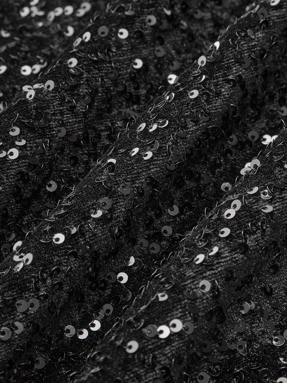 Samtkleid mit Pailletten-Schleife