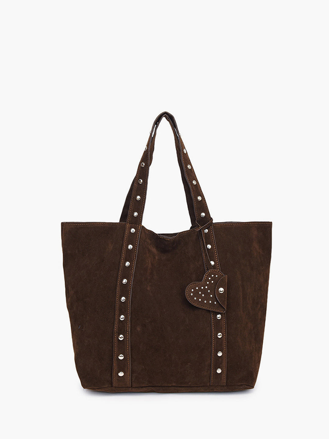 Schultertasche mit Nietenverschluss