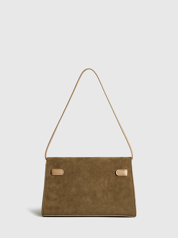 Gürtel-Dekor Klapp-Schultertasche