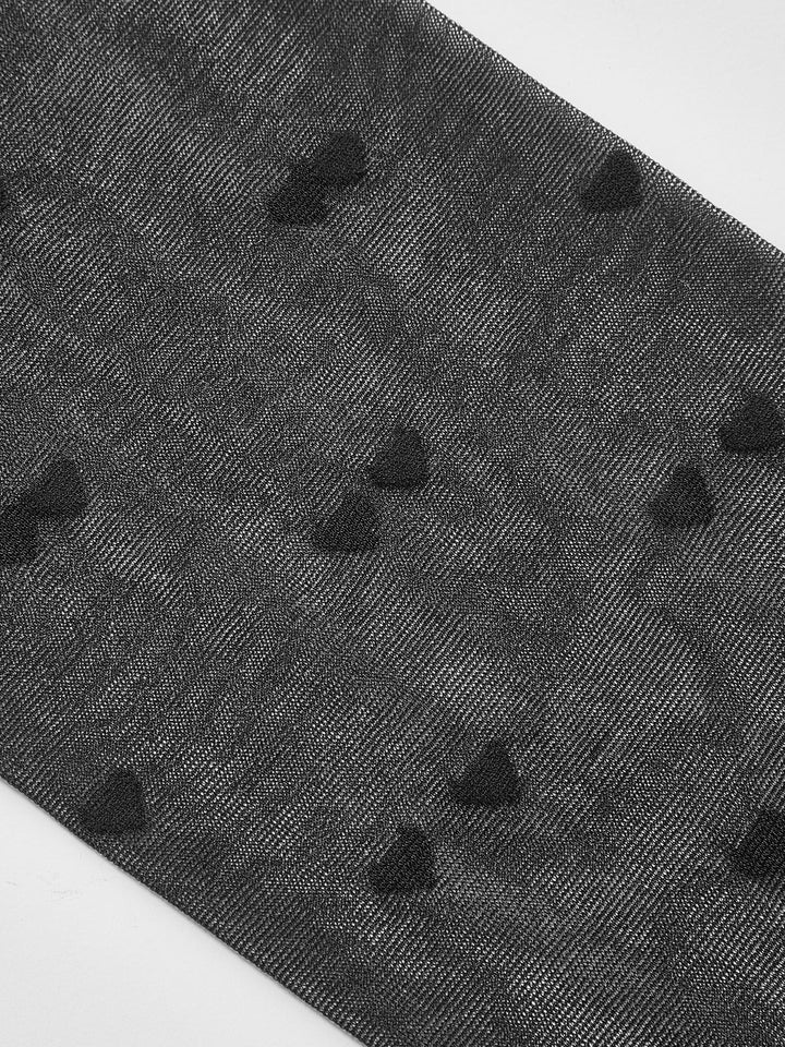 Herzgemusterte durchsichtige Strumpfhose
