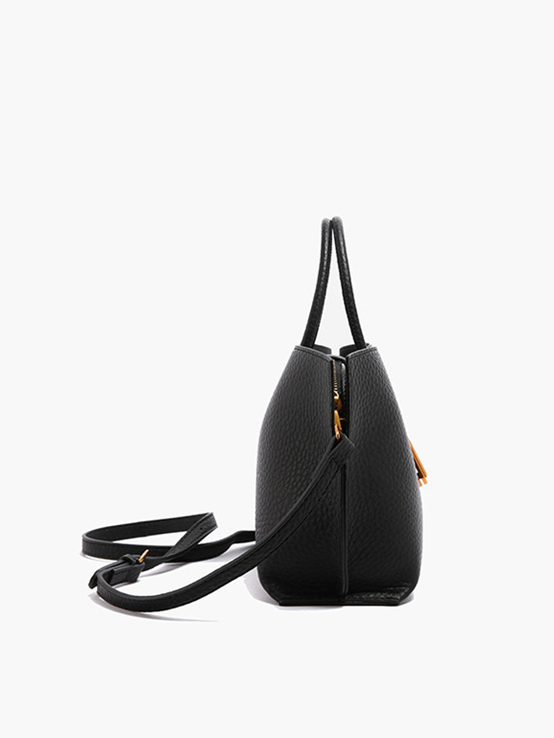 Texturierte Schultertasche mit Henkel