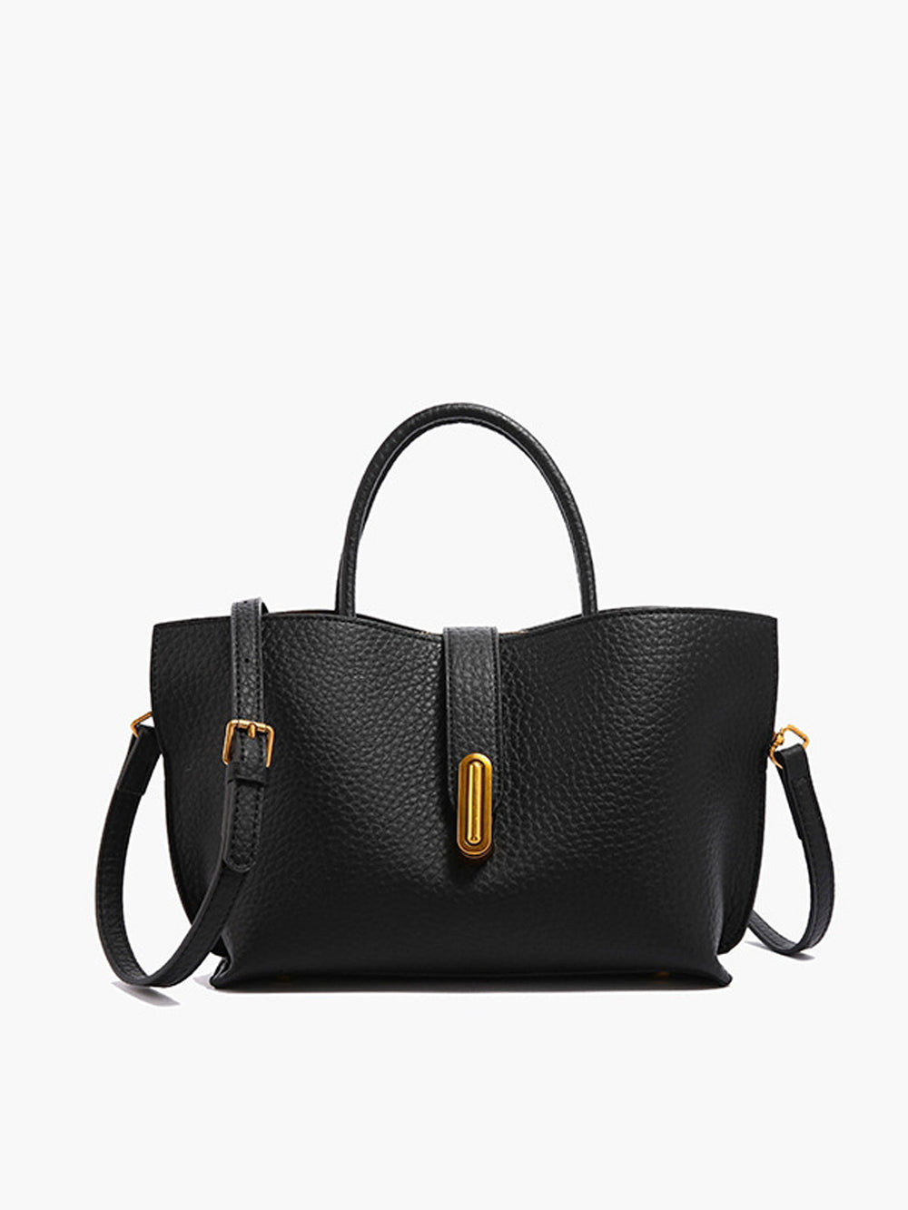 Texturierte Schultertasche mit Henkel